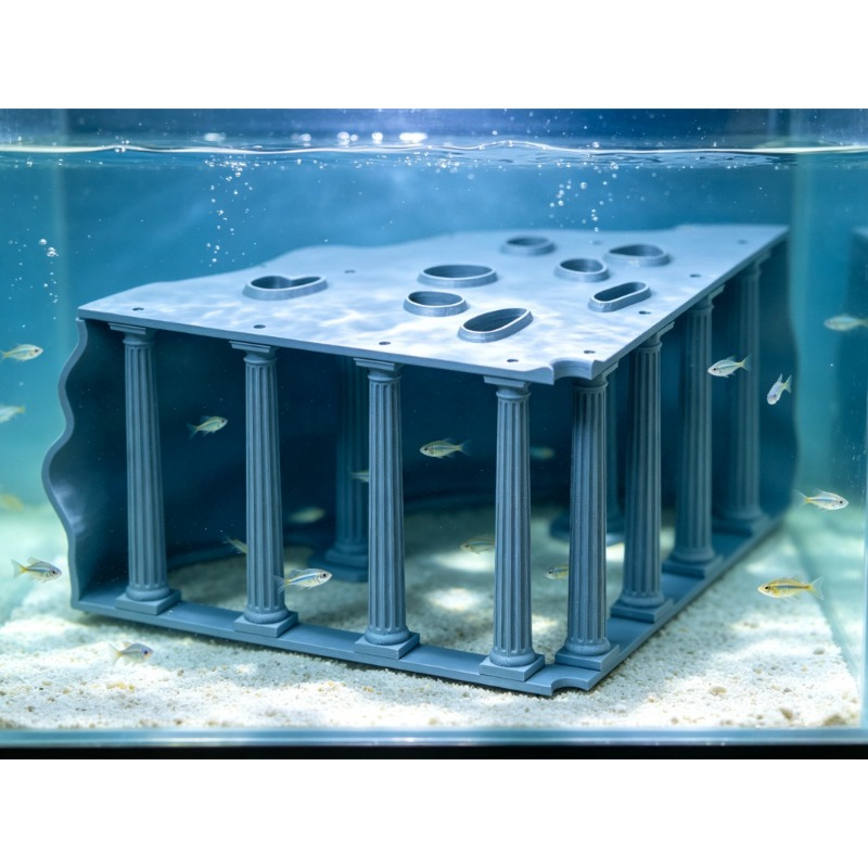 Aquarium Fish Elevator - PETG 로마 기둥 동굴 수족관 장식품