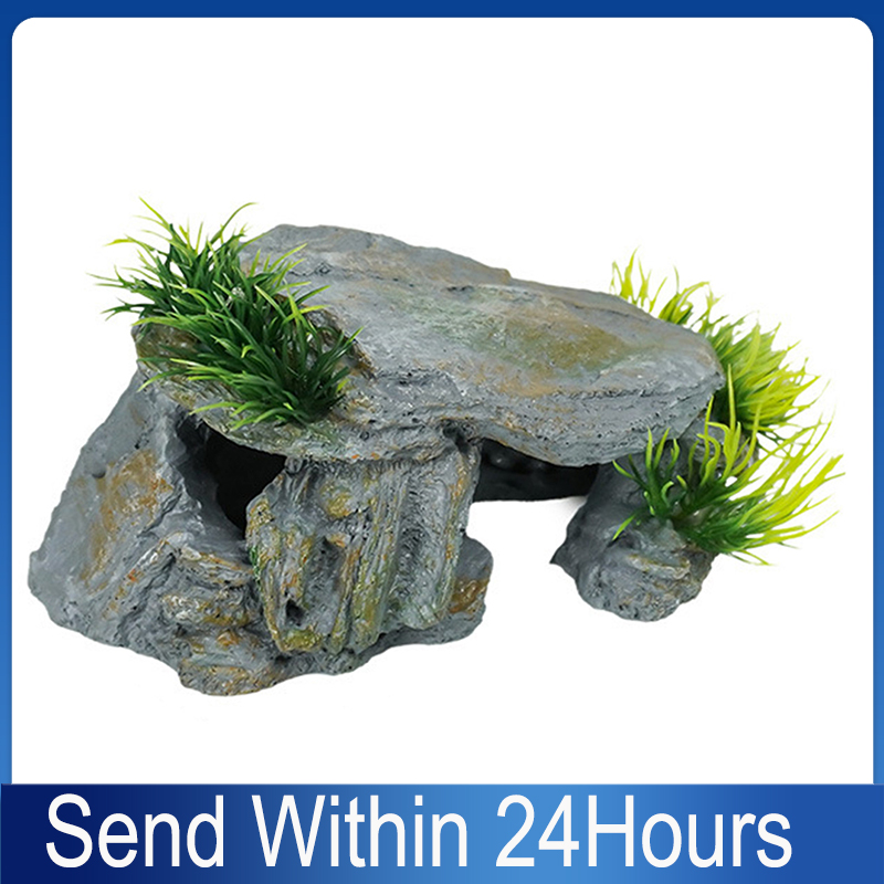 Aquarium Fish Hideout - 파충류 암석 은신처 천연 파충류 은신