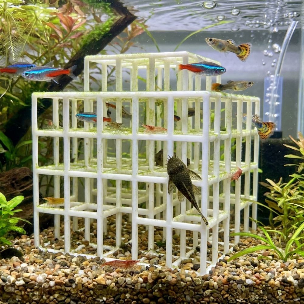 3D 프린팅된 생선/새우 은신처, 플라스틱 자연스러운  - Aquarium Fish Hideout 리뷰 및 가격