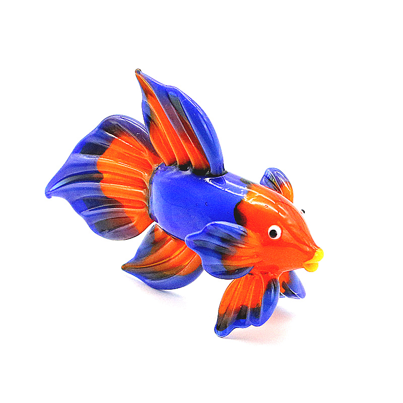 오렌지 무라노 유리 열대어 입상 장식품, 귀여운 수제  - Aquarium Fish Small 리뷰 및 가격