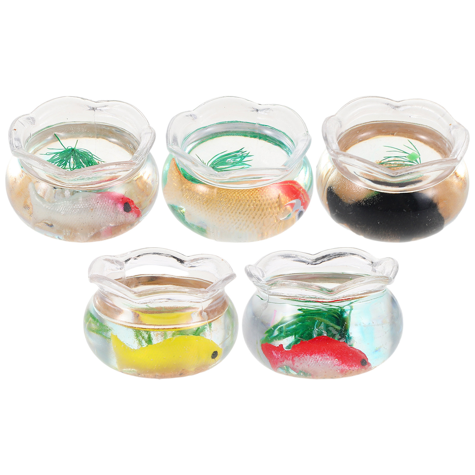 5개 미니어처 어항, 작은 원형 금붕어 수족관, 사실적 - Aquarium Fish Small 리뷰 및 가격